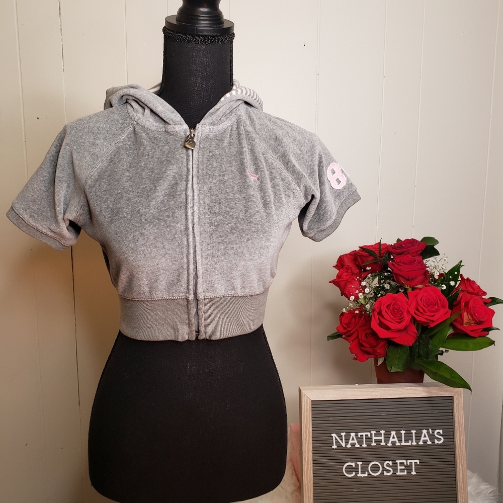 PINK hoddied cropped top